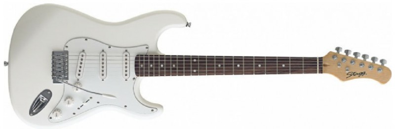 FENDER SQUIER DELUXE STRAT HOT RAILS OLIMPIC WHITE