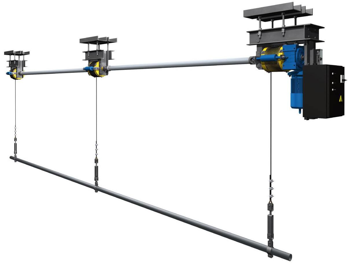Штанкетный подъем с электроприводом