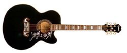 Epiphone EJ-200SCE Black (w/ Fishman PreSys) - Ekb-musicmag.ru - аудиовизуальное и сценическое оборудование, акустические материалы