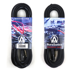 AuraSonics XMJTRSM-6 кабель микрофонный XLR3(m) - 1/4" Jack TRS, 6м, черный - Проектирование и поставка звукового, светового, видео и сценического оборудования. Центр аудиовизуальных решений.