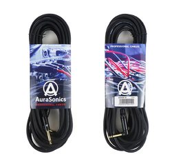 AuraSonics J63J63R-10 гитарный кабель Jack TS 6.3мм - угловой Jack TS 6.3мм 10м,24AWG, 0.22мм?, черн - Проектирование и поставка звукового, светового, видео и сценического оборудования. Центр аудиовизуальных решений.