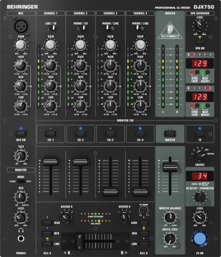 Behringer DJX750 - Ekb-musicmag.ru - аудиовизуальное и сценическое оборудование, акустические материалы