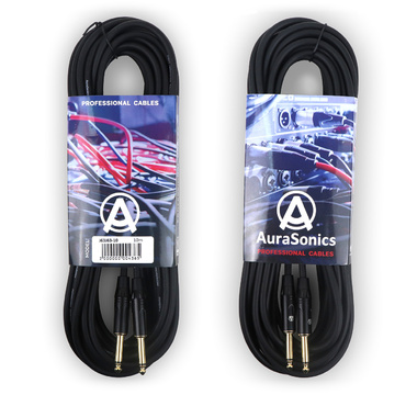 AuraSonics J63J63-10 гитарный кабель Jack TS 6.3мм - Jack TS 6.3мм 10м,24AWG, 0.22мм?, черный - Проектирование и поставка звукового, светового, видео и сценического оборудования. Центр аудиовизуальных решений.