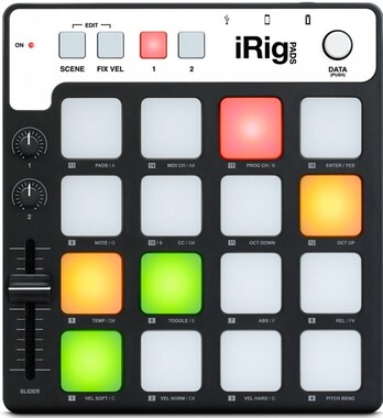 IK Multimedia iRig Pads MIDI MIDI - Поставка звукового, светового, видео и сценического оборудования. Аудиовизуальные решения.