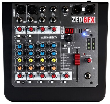 Allen&Heath ZED6FX - Поставка звукового, светового, видео и сценического оборудования. Аудиовизуальные решения.